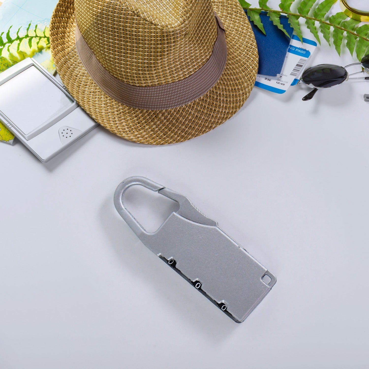 Silver Tone Motorcycle Bike Helmet Lock Portable 3 Digit Security Resettable Lock Anti-Theft Luggage Lock Silver Tone Motorcycle Bike Helmet Lock Portable 3 Digit Security Resettable Lock Anti-Theft Luggage Lock
